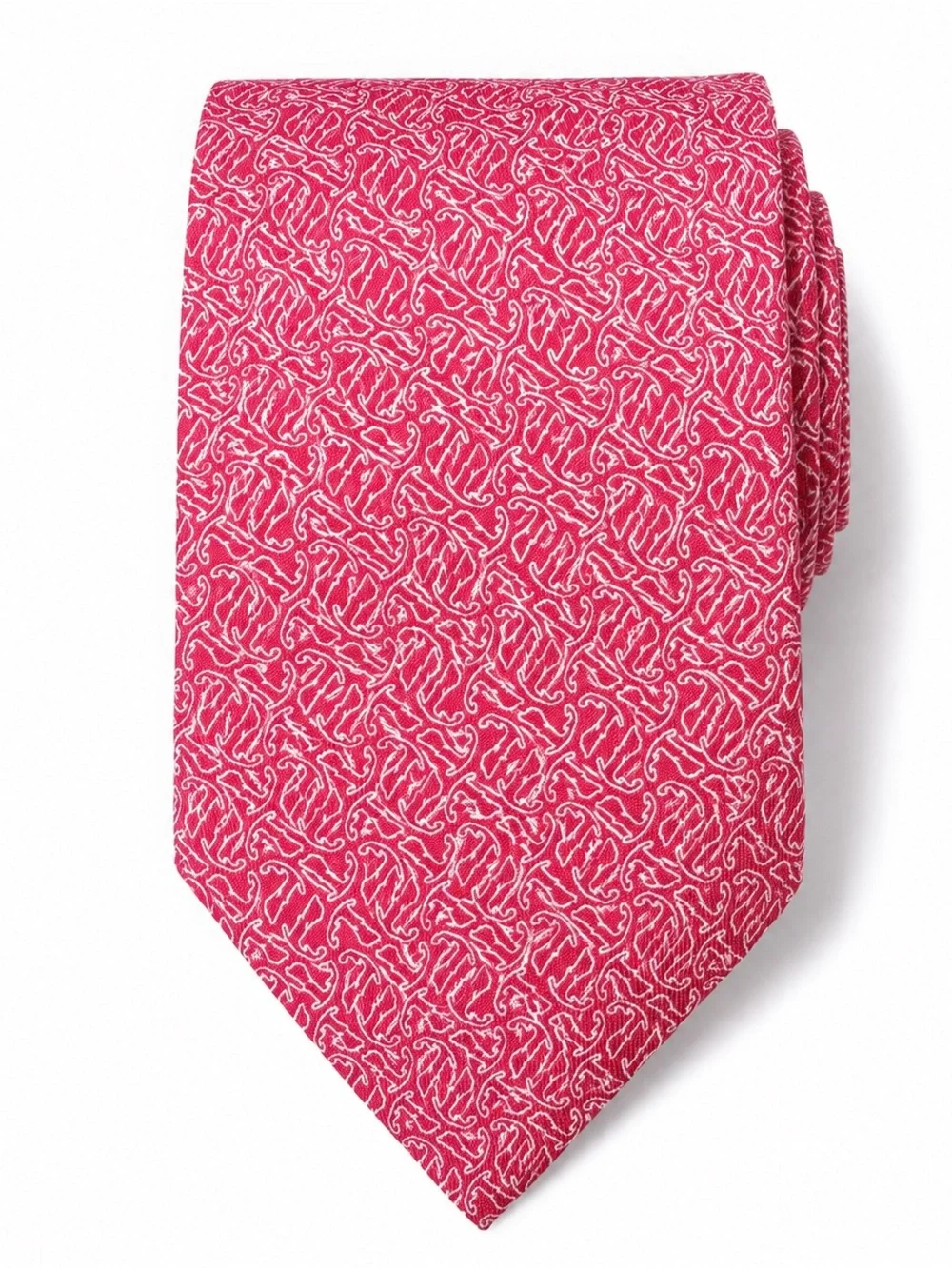 Vineyard Vines Puritan Cape Cod Tie Extra Long XL Red Pink Map Print 65.5”
